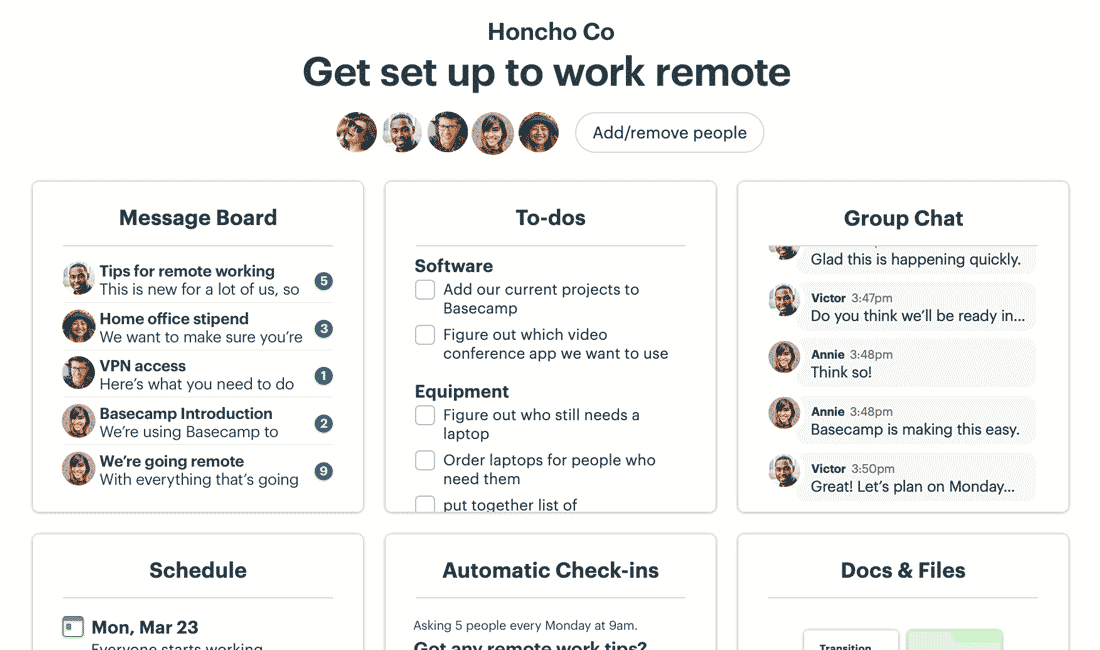 Basecamp's software