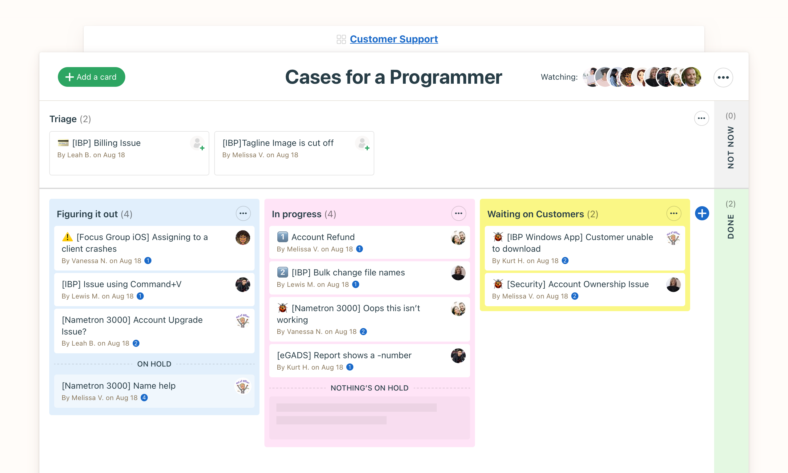 Keeping customer service requests on track with Kanban