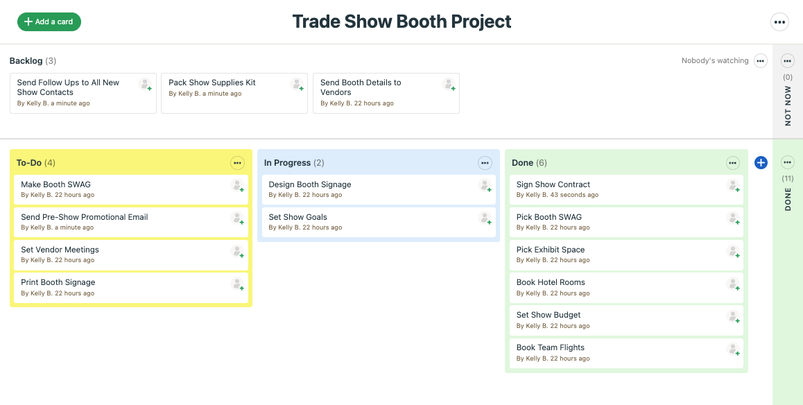 Organize any project with a simple Kanban project management board