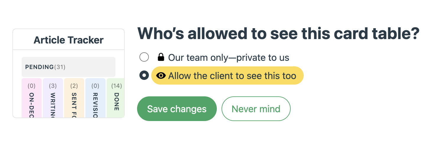 Choose exactly what your clients can and cannot see inside Basecamp