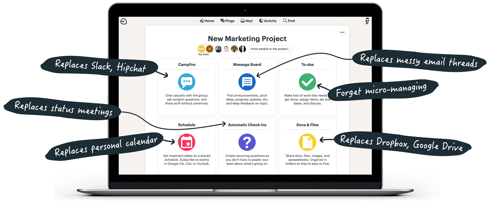 New marketing. Basecamp управление проектами. Basecamp Project Management. Basecamp Board. Basecamp 3 Board.