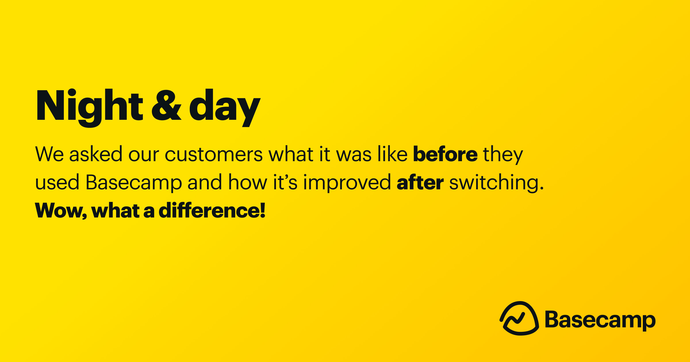 Basecamp Before & After