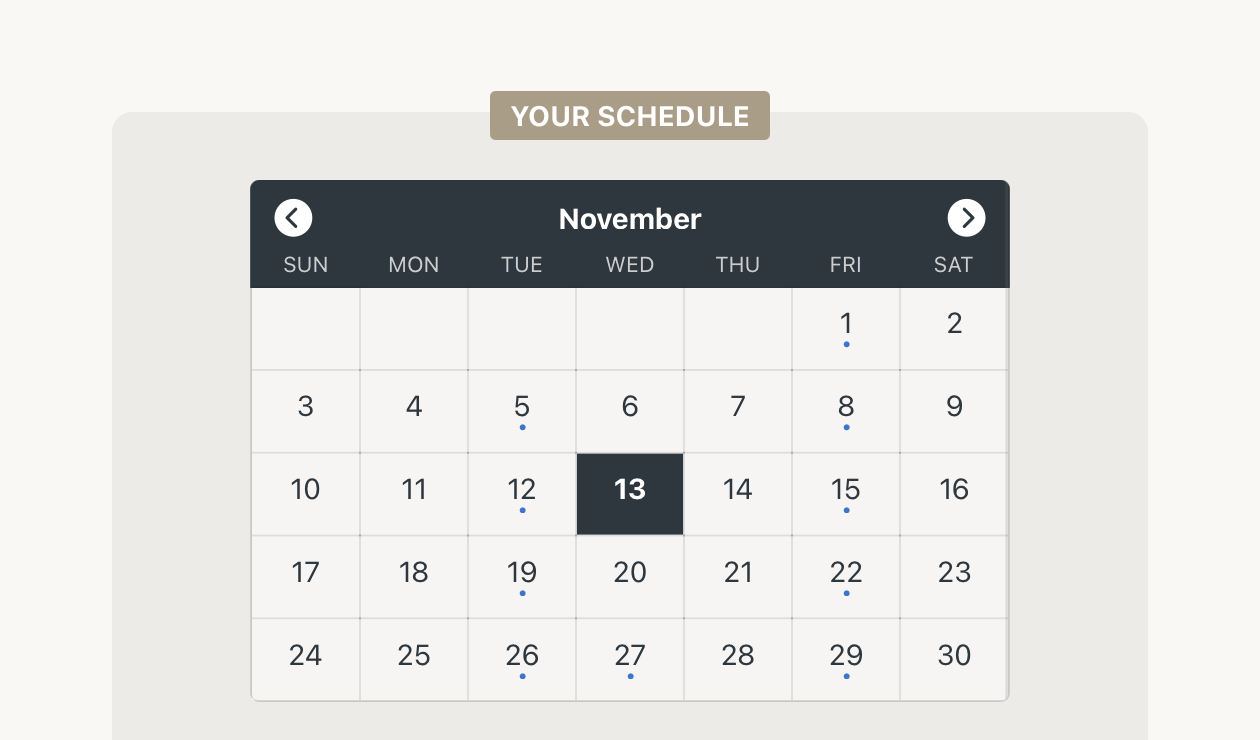View your schedule